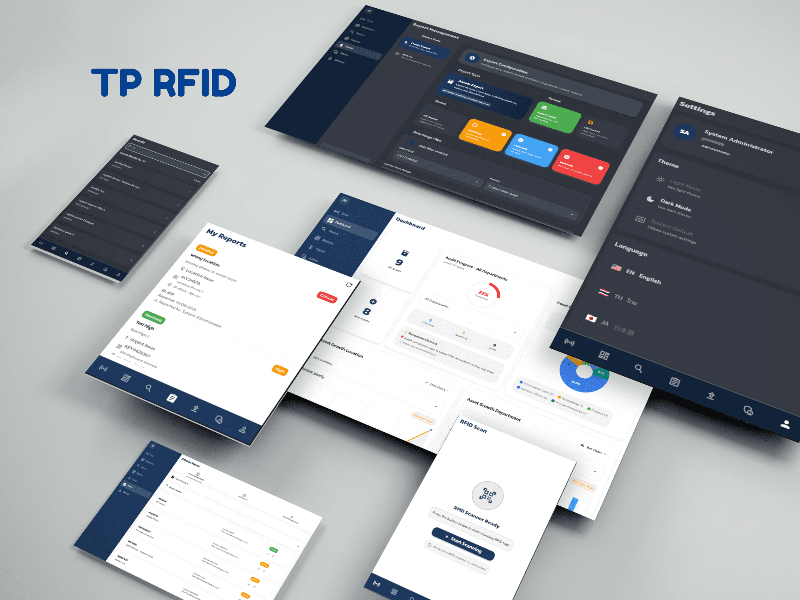 Main interface of RFID Asset Management System
